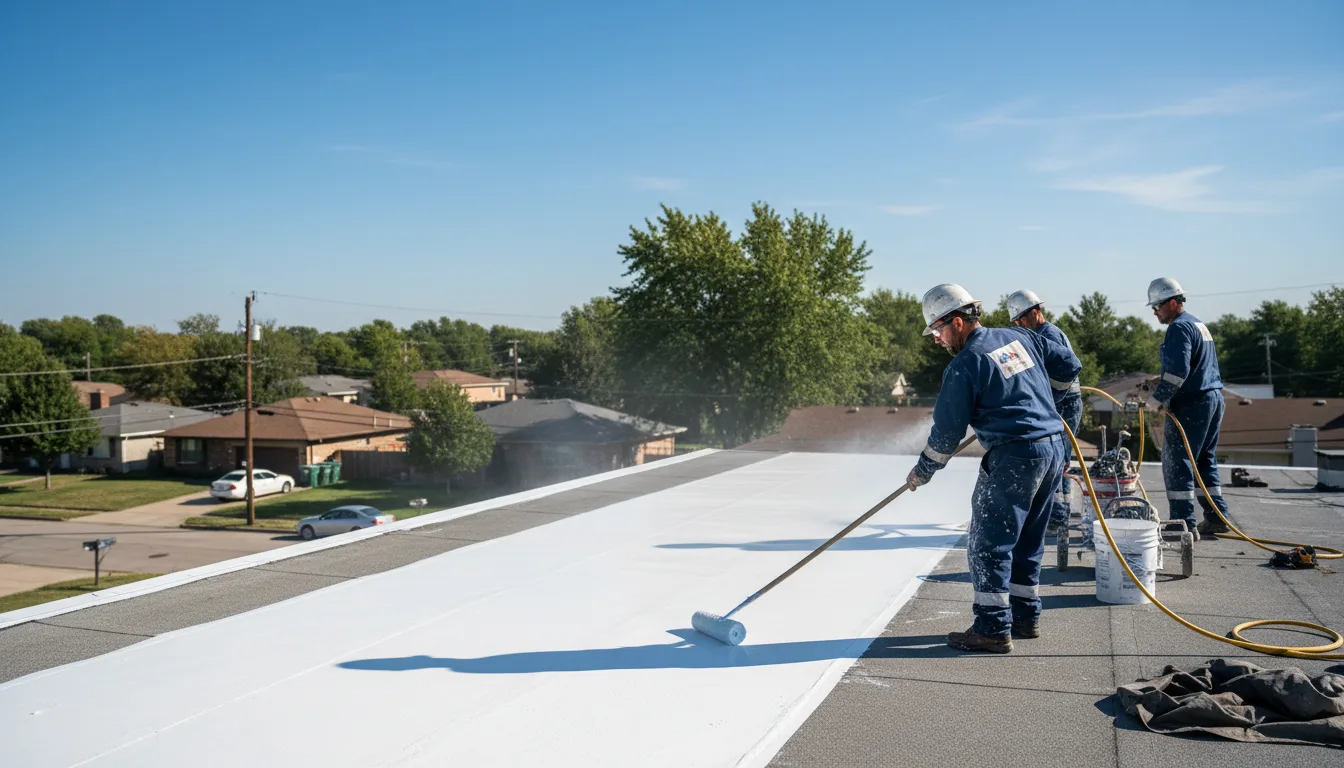 Commercial roof coating in Truchas, NM near me